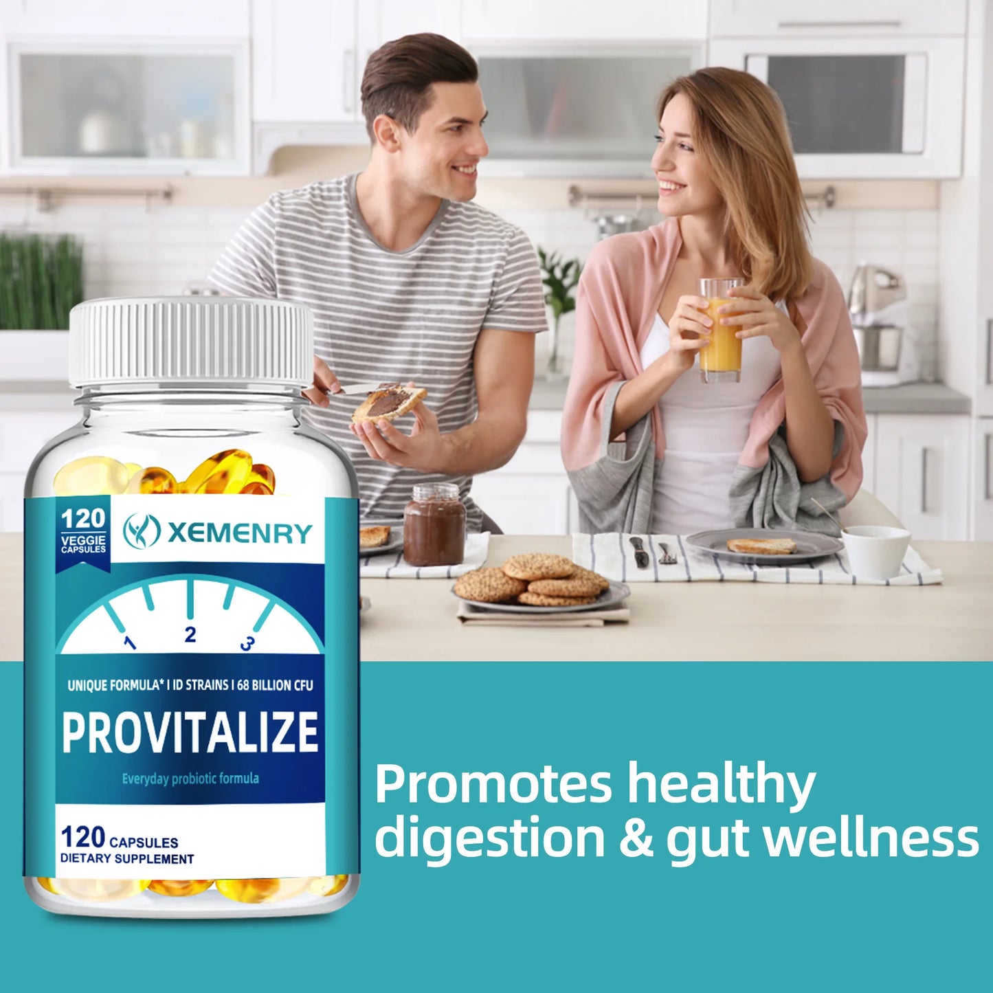 Provitalize - Weight Management, Gut Health, Digestive Support, Bloating Relief - 120 Capsules