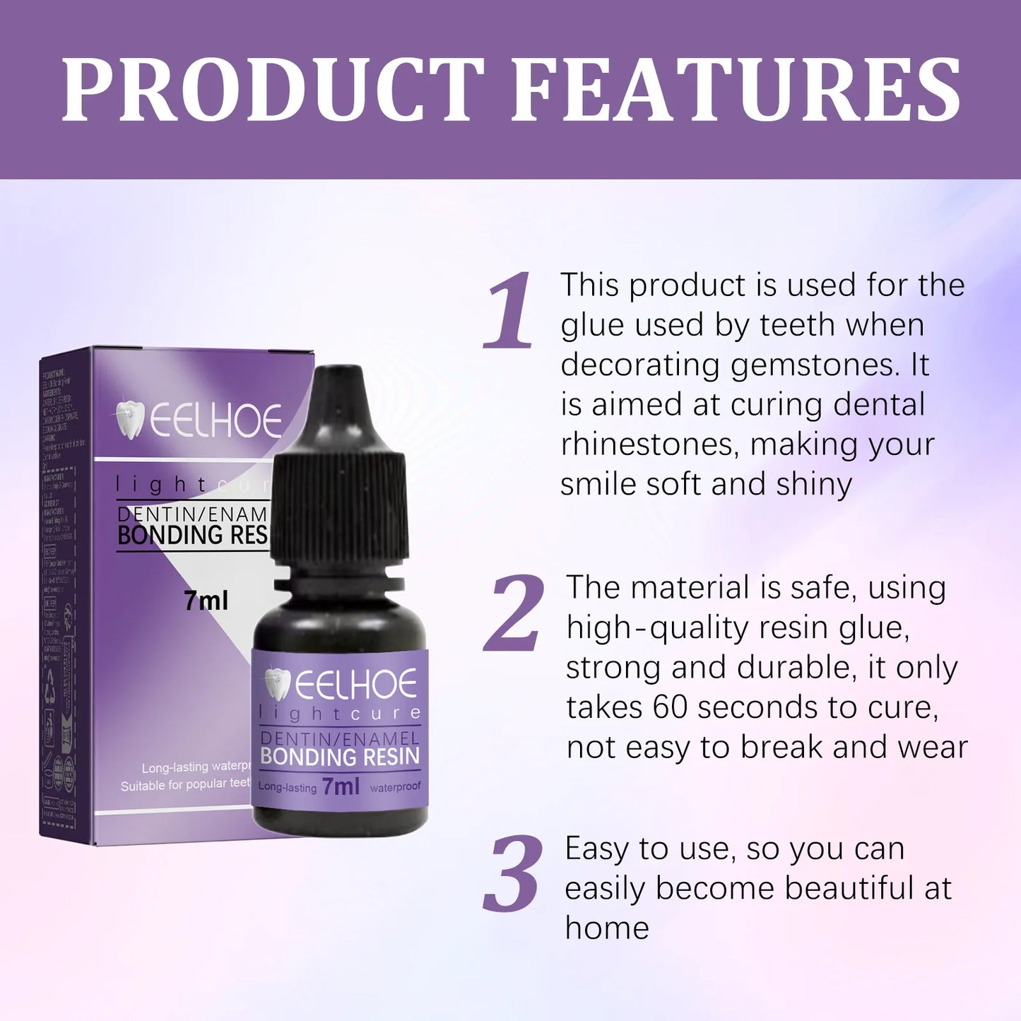 Tooth Gem Decoration Glue Dental Adhesive Beautiful Smile Jewelry Dental Diamond Non-toxic Self-Adhesive Adhesive