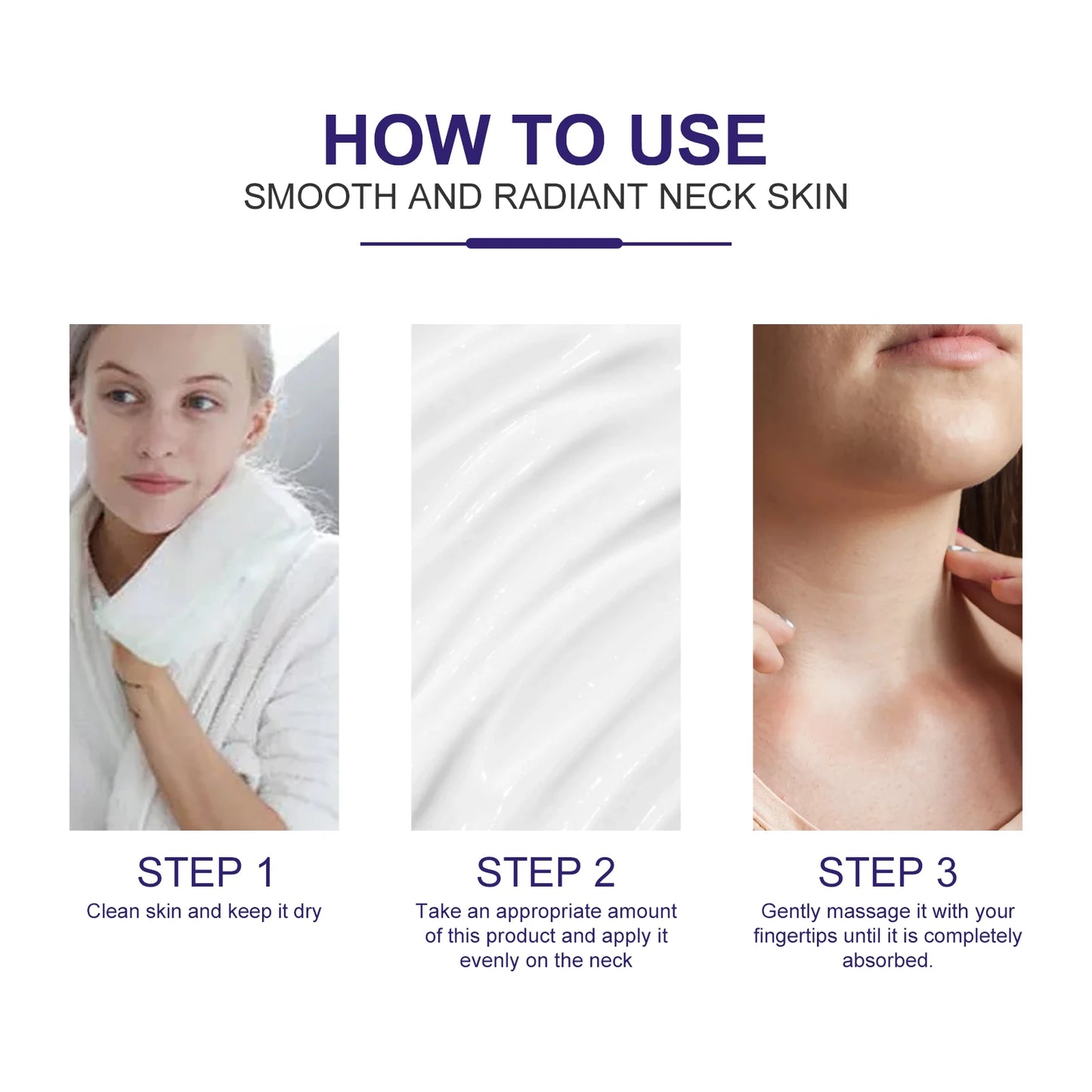 Hoygi Neck Care Cream Deeply Moisturizing Fade Fine Lines Brightening Skin Tone Remove Neck Wrinkles Firming Neck Cream