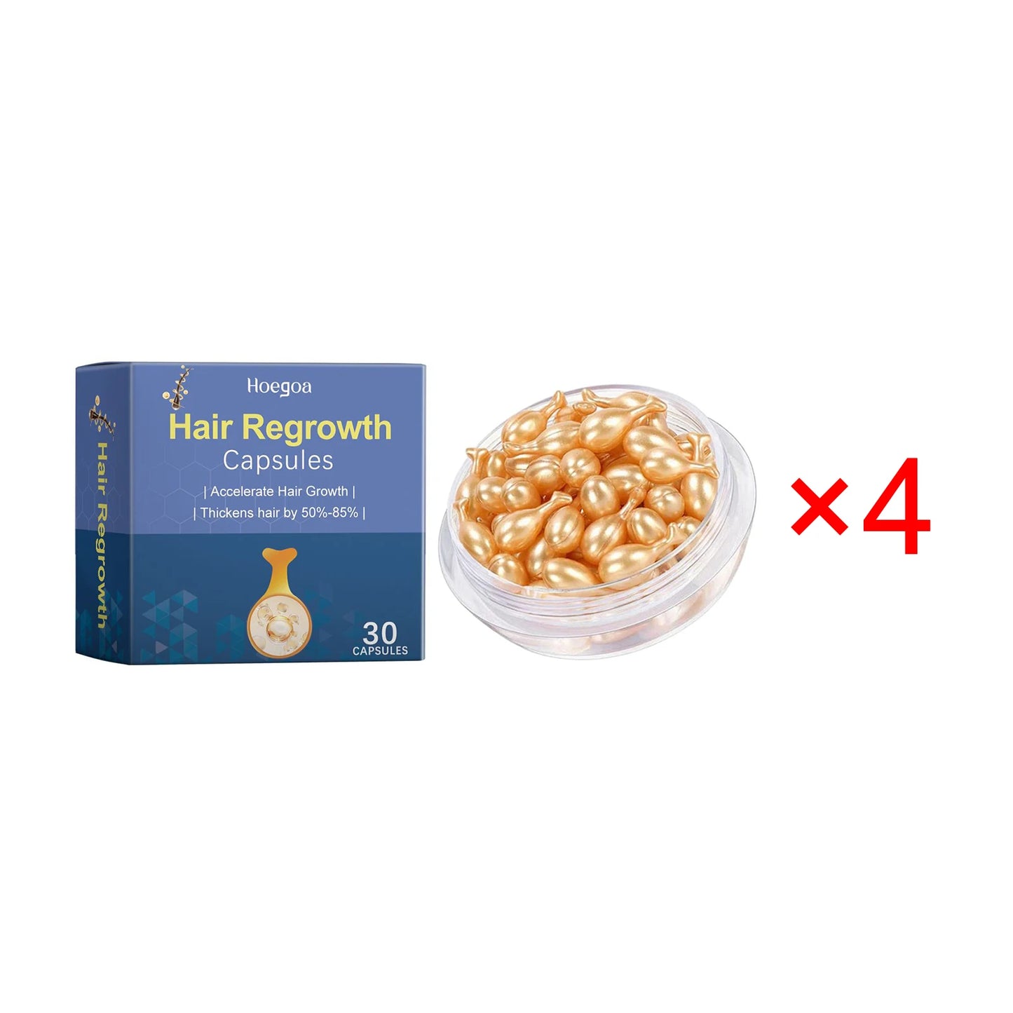 Hair Regrowth Capsules Thickens Accelerate Hair Growth Morocco Essential Oil Soft Moisturizing Scalp Leave-in Hair Care Capsule