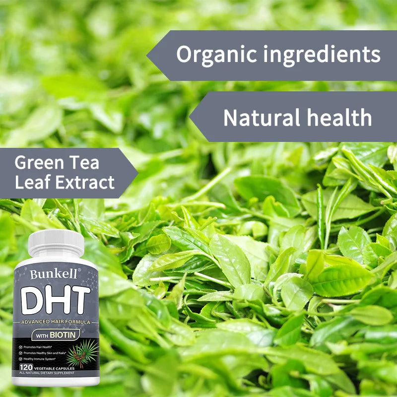 DHT Blocker with Biotin - Promotes Healthy Hair, Skin and Nails, New Follicle Growth, Supports Healthy Immune System