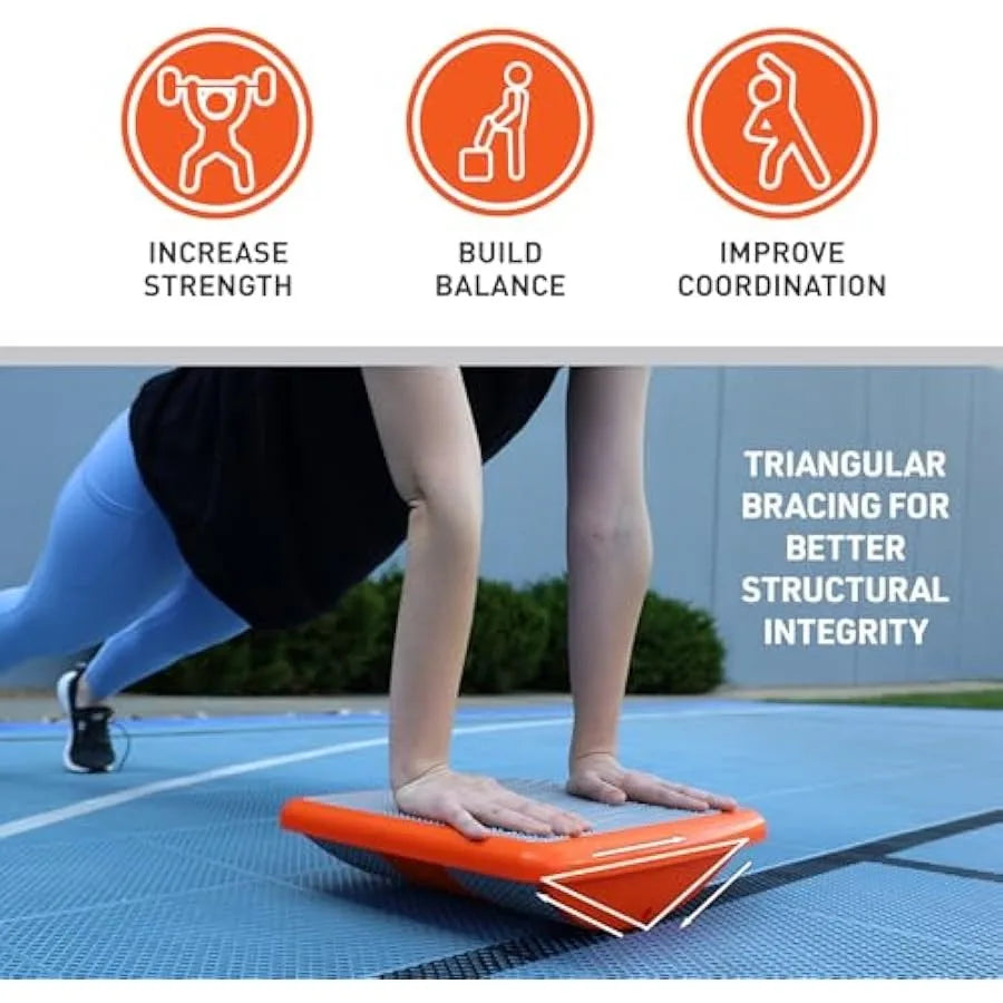 Rocker Board for Balance Training Standing Desk Physical Therapy and More - Multipurpose Lightweight Non-Skid Wobble