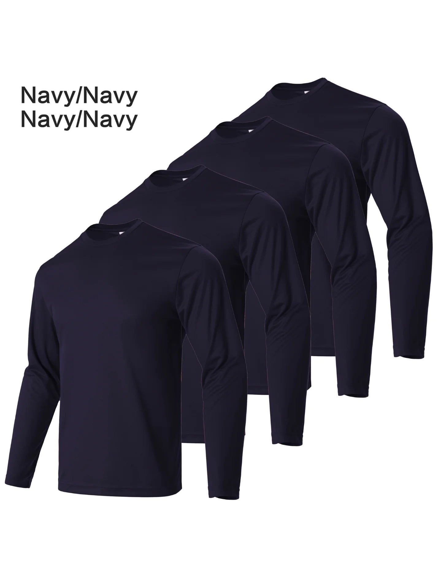 4-piece men's solid color round neck T-shirt - quick drying, breathable, moisture wicking, suitable for fitness and running