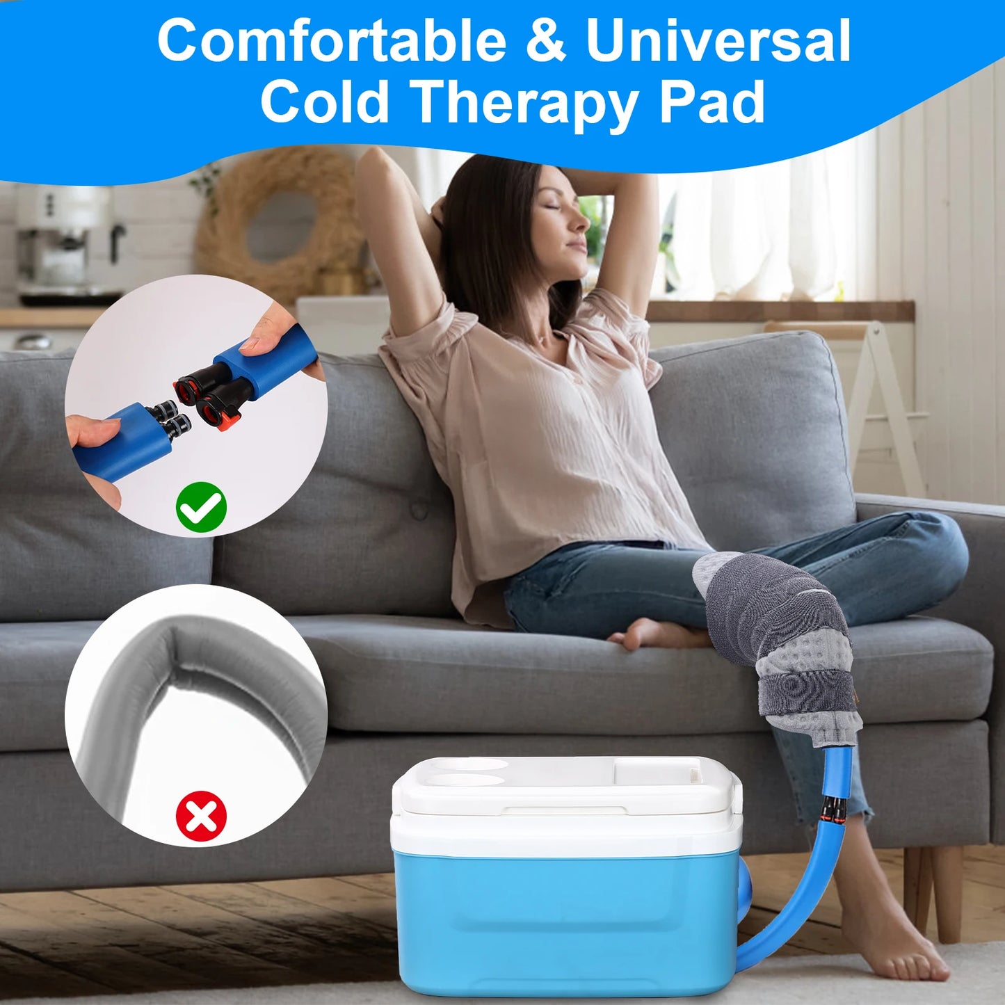 Ice Therapy Machine System for Knee After Surgery, Cold Therapy Machine Knee Replacement Recovery System, Cryotherapy Unit for S