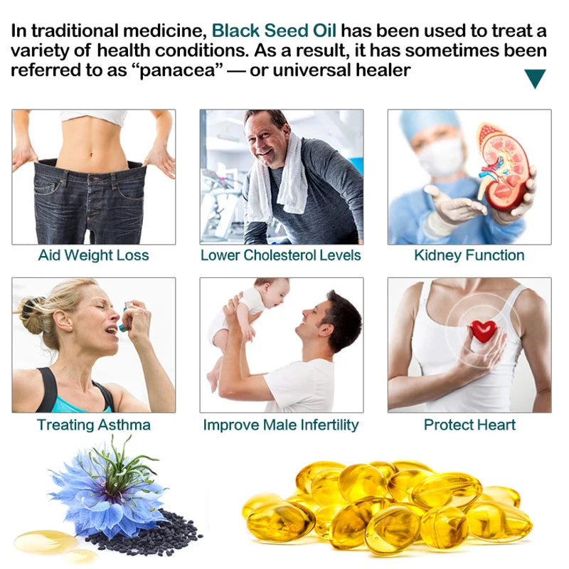 Black Cumin Seed Oil - Organic Black Cumin Seed Oil, with antioxidant and anti-inflammatory properties, digestive health