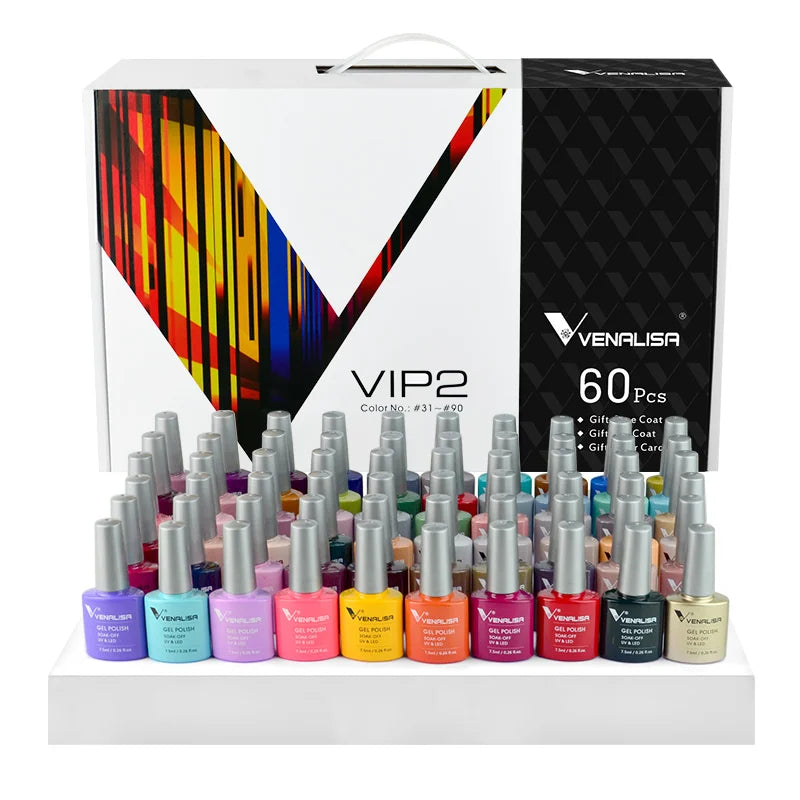 Venalisa New Color VIP Gel Nail Polish Kit Enamel Vernish Color Gel Polish for Nail Art Design Whole Set Nail Gel Learner Kit