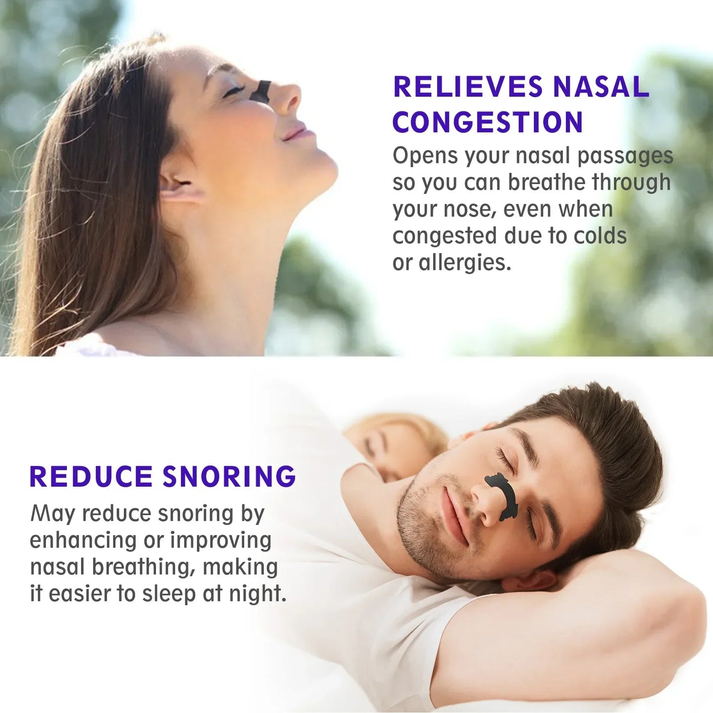 90/60/30Pcs Anti Snoring Nasal Strips Good Way Help Breathing Reduce Snore Nose Patch Better Sleep Easier Breath Aid Device