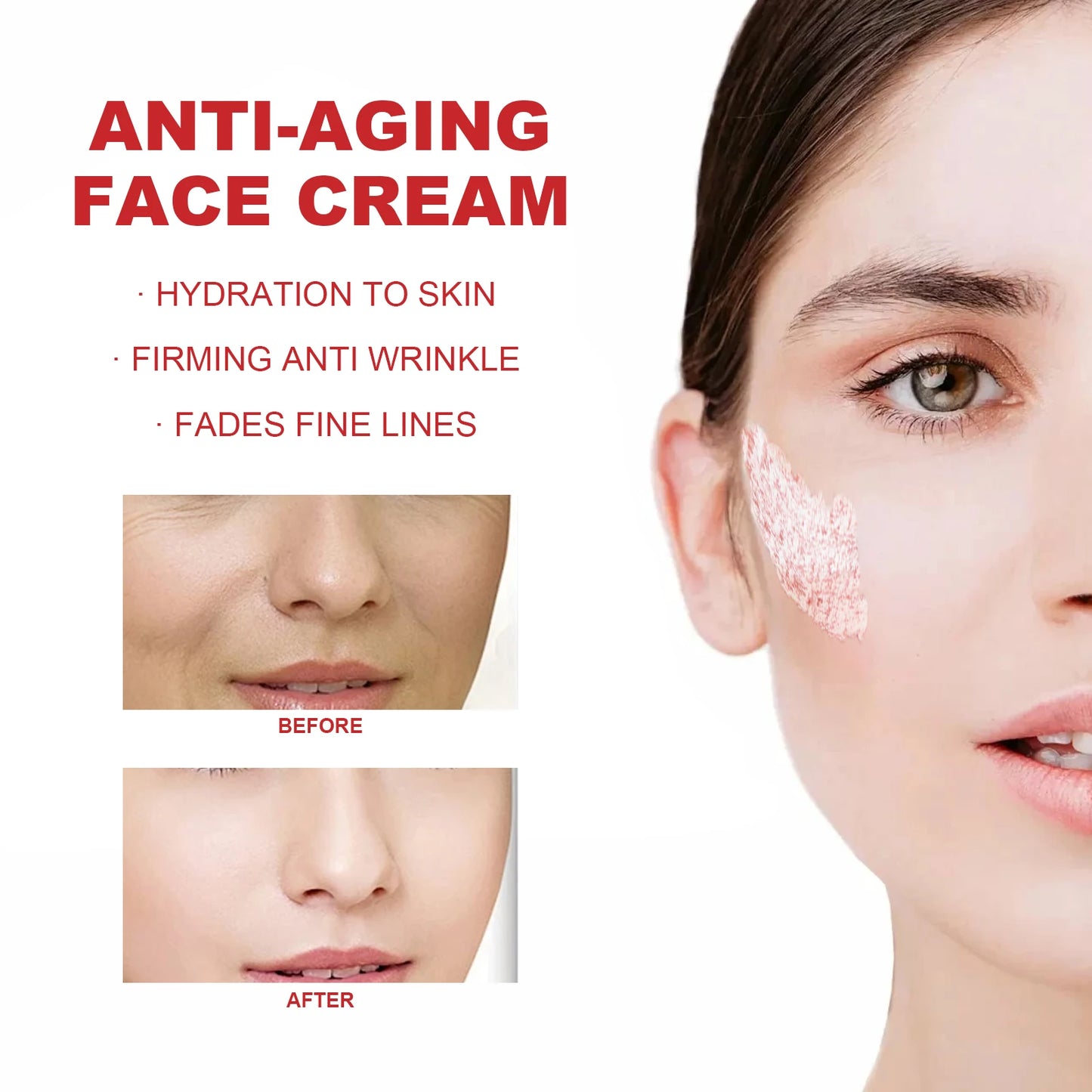 Face Cream Pore Shrinking Facial Rejuvenation Nourishing Hyaluronic Acid Moisturizing Face Brightening Cream