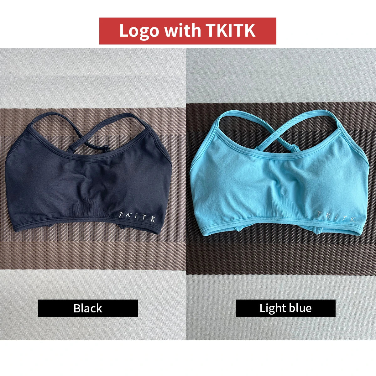 Newly listed price 2Pieces TKITK Sports Bra Seamless Spandex Woman Fitness Elastic Sports Underwear