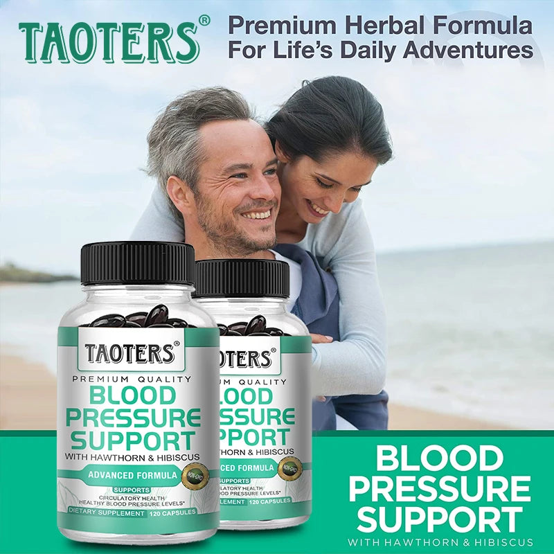 Blood Pressure Support Supplement – Helps Balance Blood Pressure, Improve Blood Flow, Heart and Brain Health, Lower Cholesterol