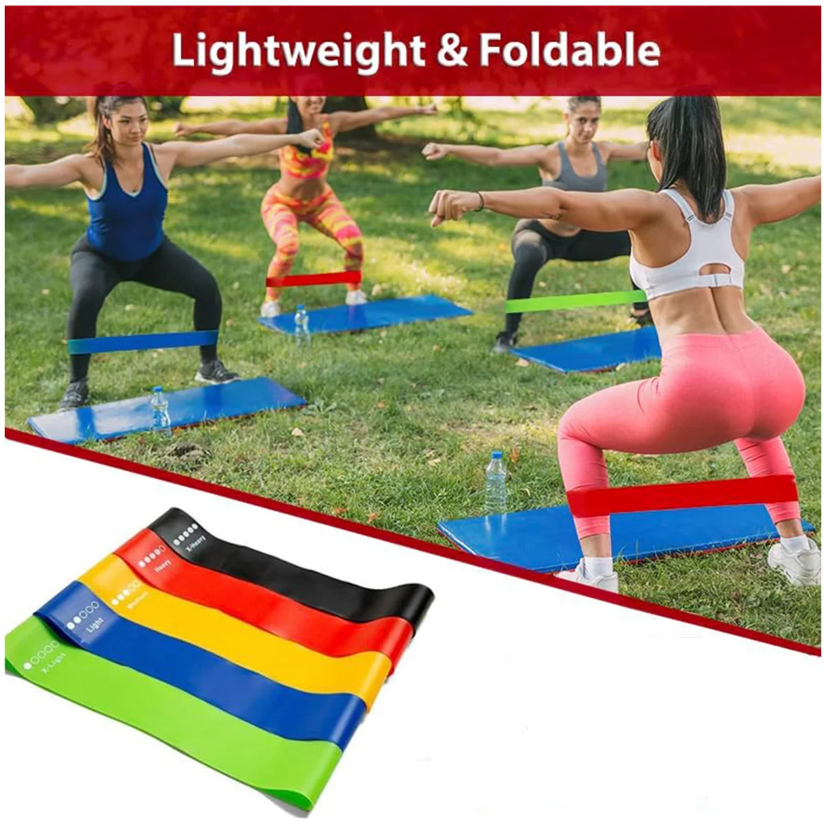 Yoga Ring Resistance Band Set Rubber Fitness Equipment Strength Training Body Pilates Strength Home Gym