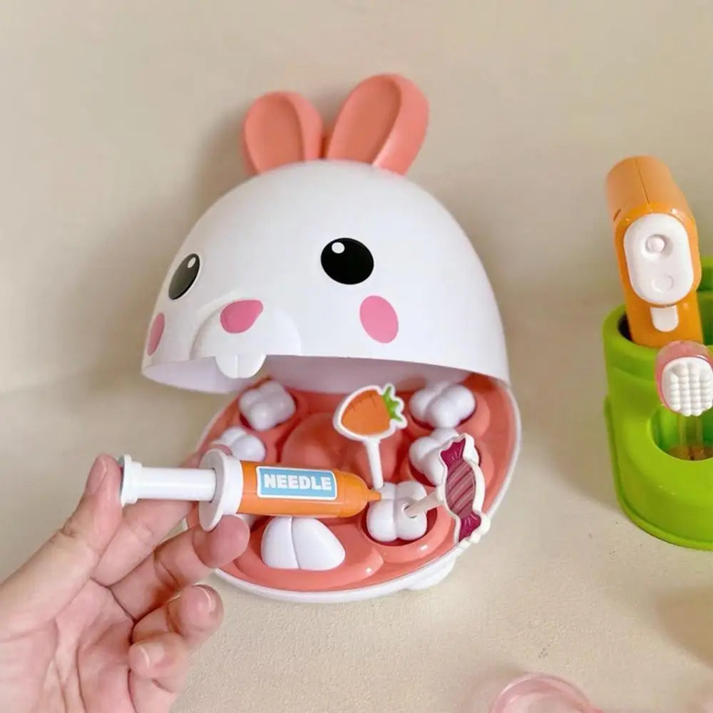 Play Dentist Set For Kids Cute Bunny Pretend Play Set Of Teeth Creative Kids Dentist Play Set For Children STEM Education