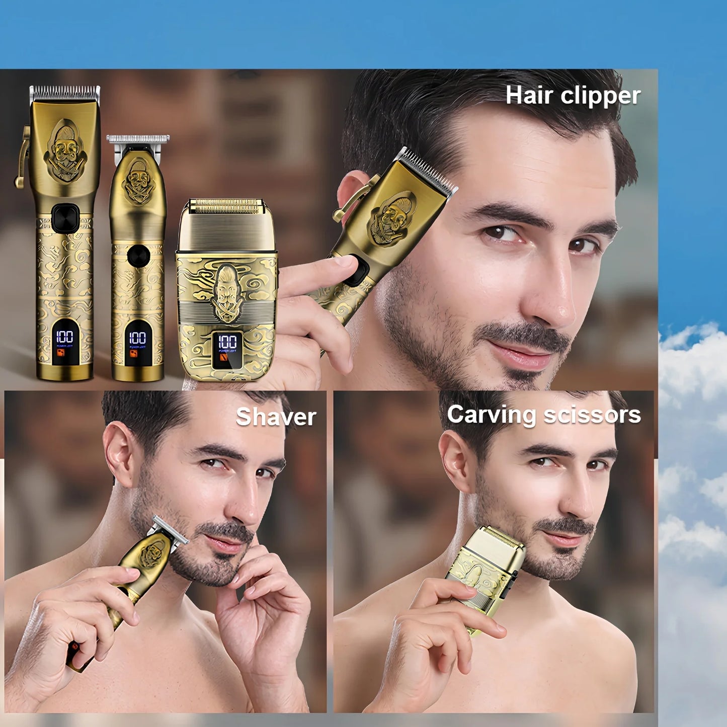 Barber Tool Set, Barbershop Supplies, Hair Clipper, Hair Clippers for Men Professional