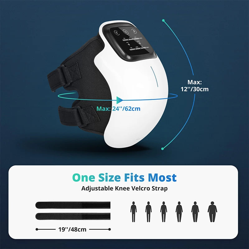 Electric Heating Massage Knee Pad Wireless Heated Knee Massager Temperature Hot Compress Vibration Massage