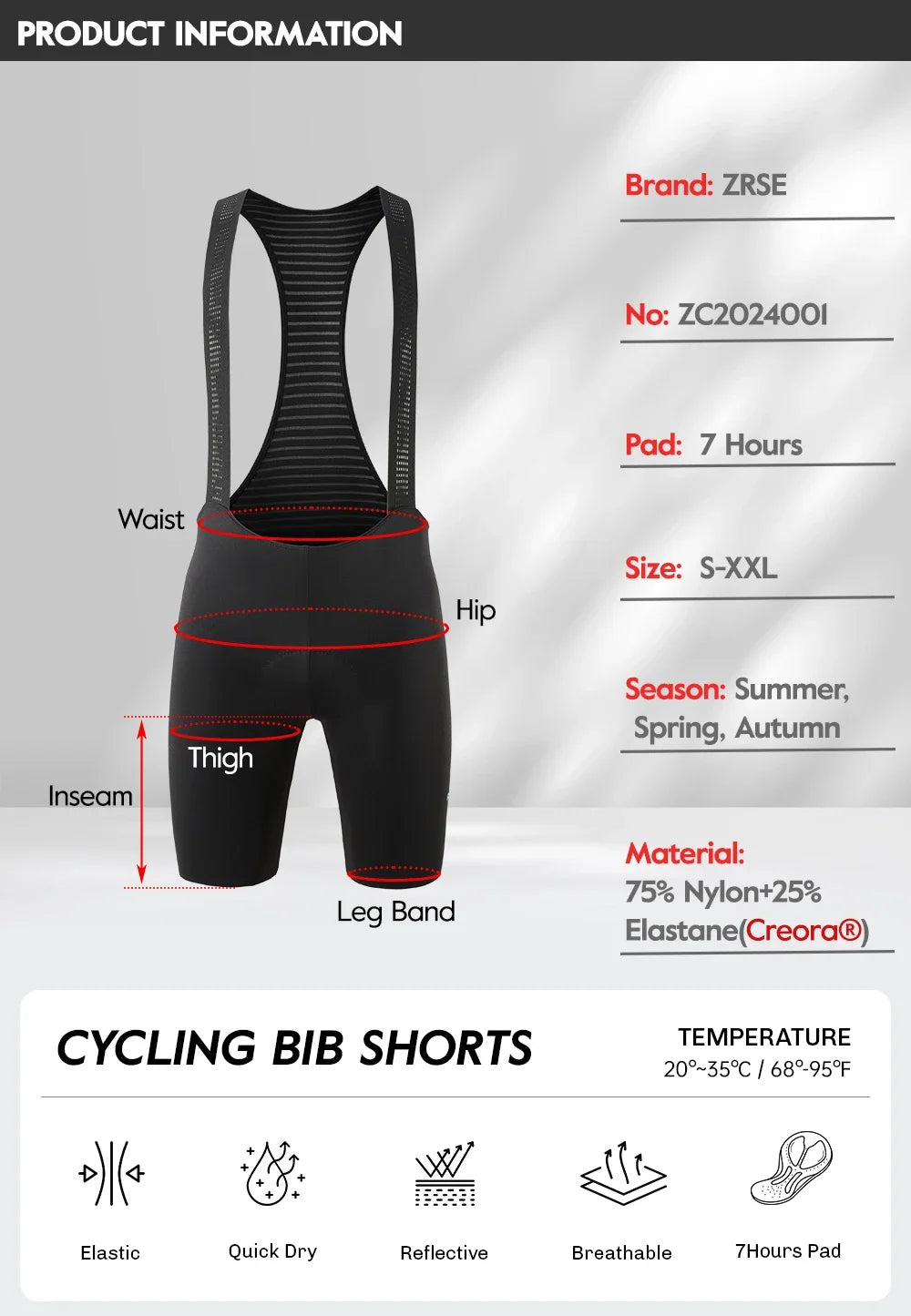Men's Cycling Bib Shorts Seamless Outdoor Wear Bike Ride 7 Hours Padded Pro Team Riding Bib Tights Breathable MTB Cycling Shorts