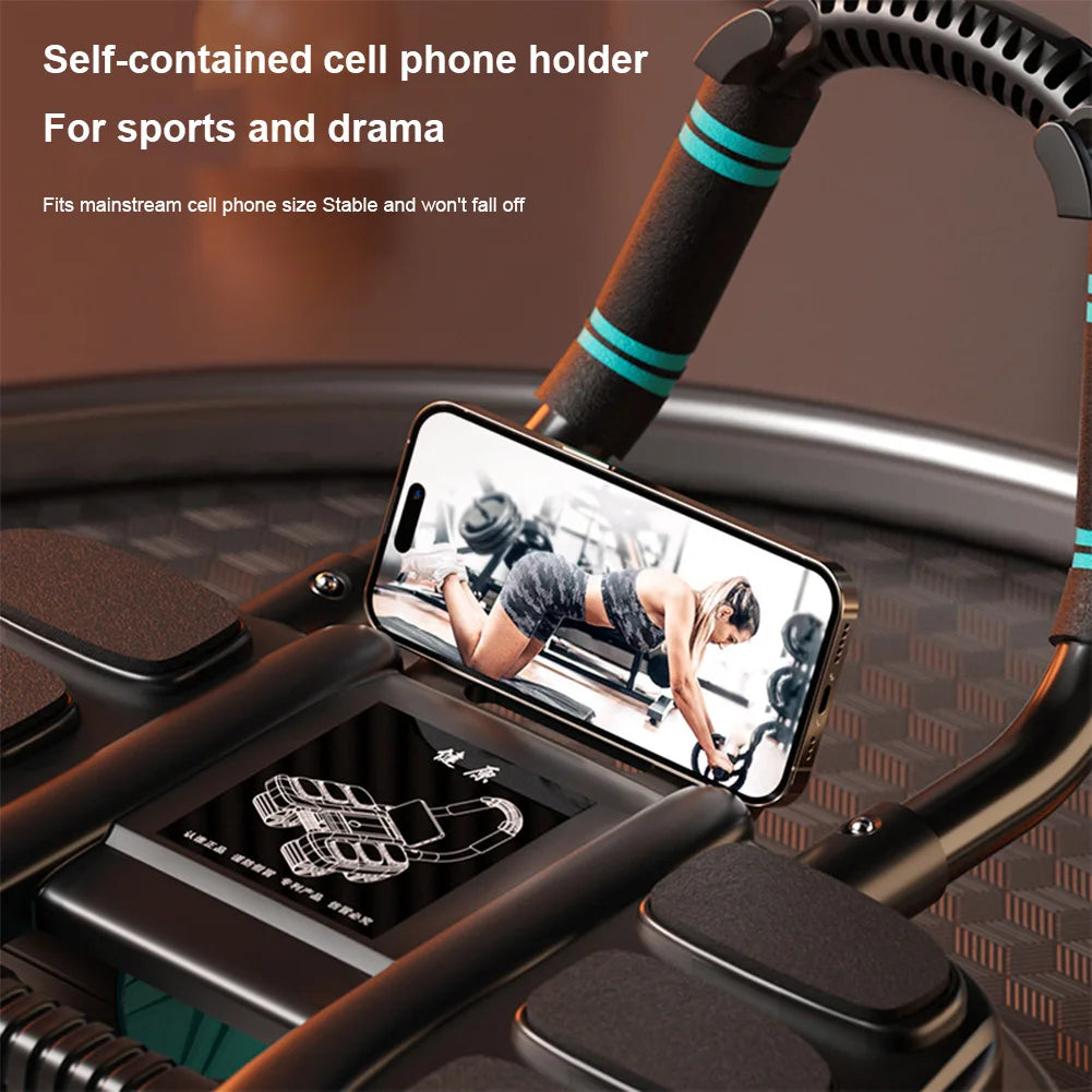 Abdominal Exercise Wheel with 6 Elbow Support Outdoor Abdominal Rolling Wheel Foul Wheel Ab Roller Wheel Home Exercise Equipment