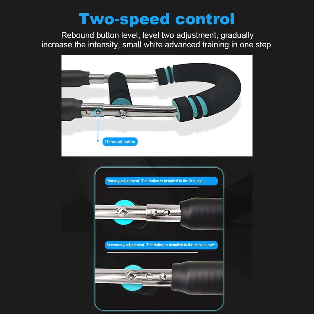 Twister Arm Exerciser with Foam Handle Adjustable Spring Workout Bar Forearm Triceps Chest Expander Portable Fitness Equipment