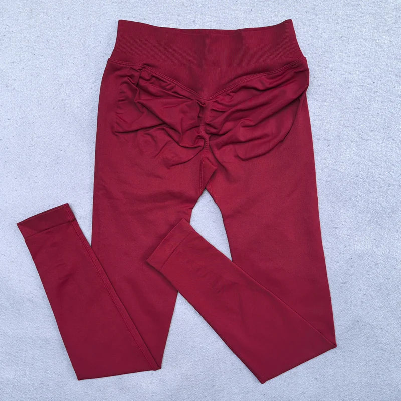 Leggings Women Scrunch Butt Seamless Leggings Low Ribbed Band Yoga Pants Workout Gym Leggings Fitness Booty Sports Tights