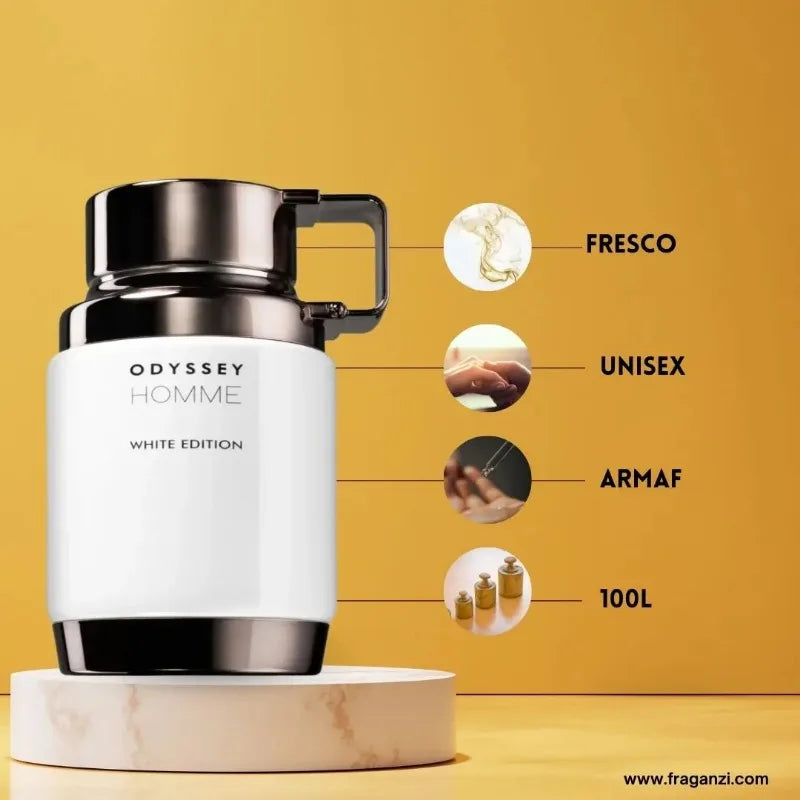 Armaf Odyssey White Edition Eau de Parfum Spray 100ml Original Arab Perfumes Lasting Oriental Pheromones Perfume Cologne Makeup