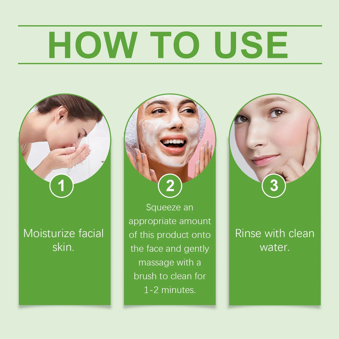 Pomegranate Face Cleaner Gel with Brush Gentle Cleaning Pores Oil Control Improve Skin Tone Natural Foam Face Cleaner