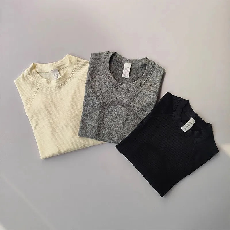 Women's Long Sleeve Yoga Shirts Sport Top Fitness Gym T-shirt Running Jersey Fitness Blouse Sports Clothing