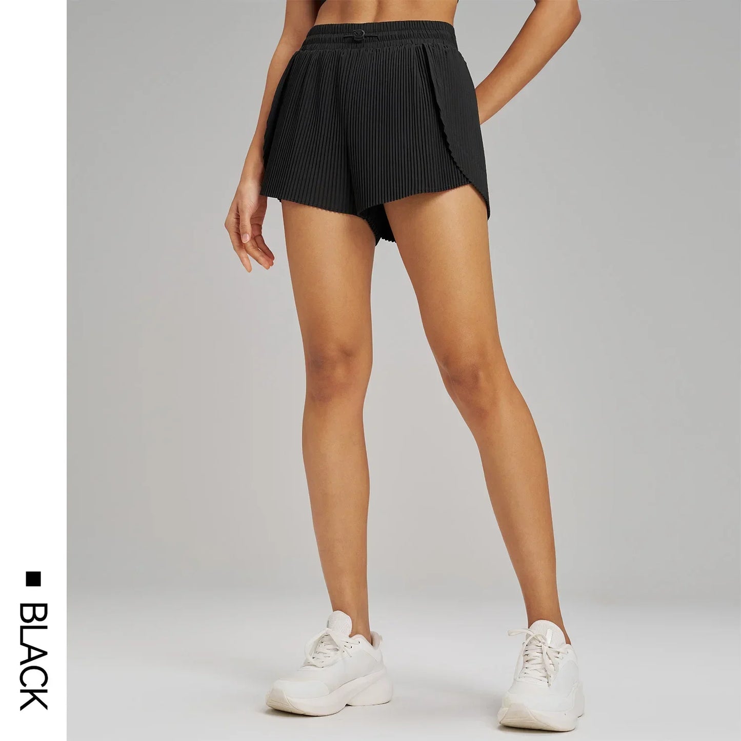 Sports Outdoor Fitness Yoga Shorts Fake Two Pieces Pleated Skirt Pants Breathable Quick Dry Three Point Pants Yoga Skirt