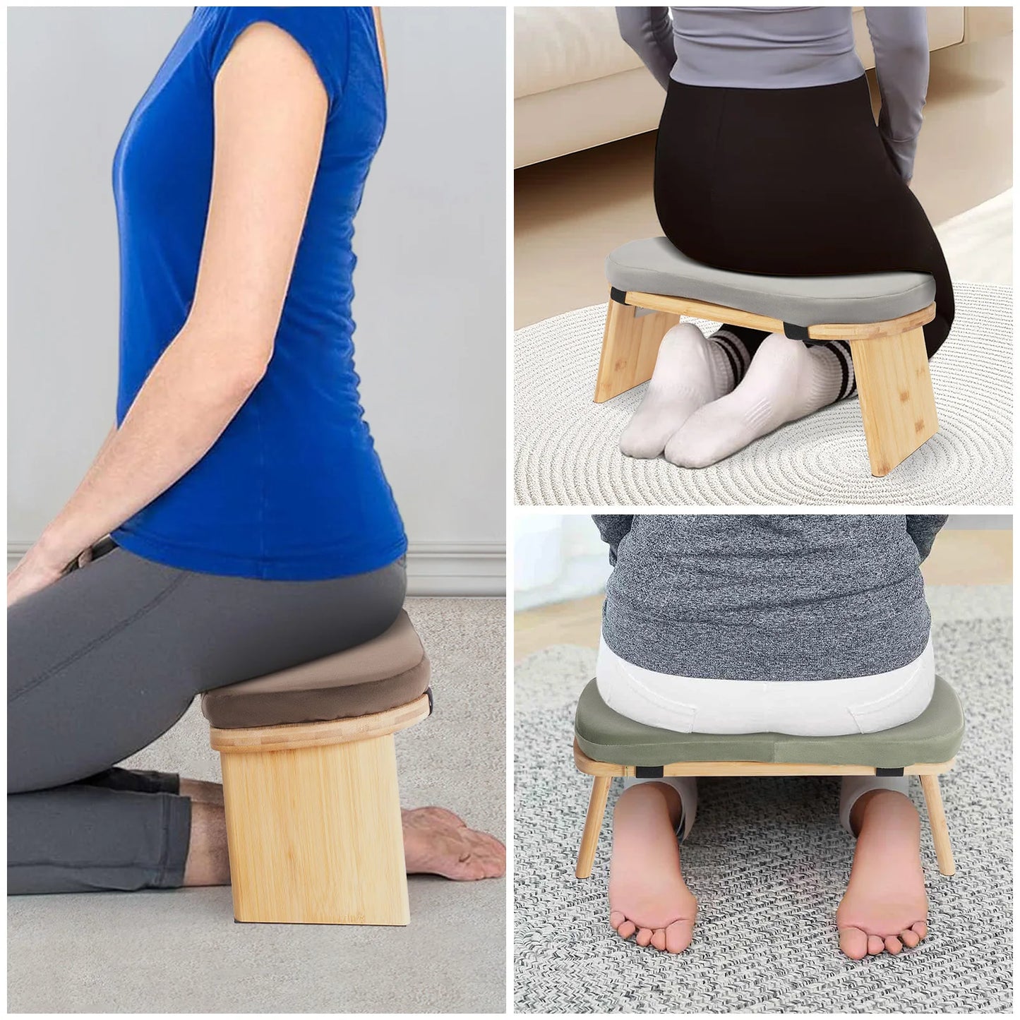 Modern Meditation Bench Foldable& Ergonomic Meditation Stool Yoga Bench Prayer Bench With Carrying Bag