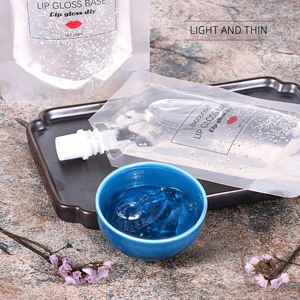100ml Diy Lip Gloss Base Gel Non-stick Clear Moisturizing Lip Gloss Base Lipstick Handmade Material Odorless Liquid Lips Makeup