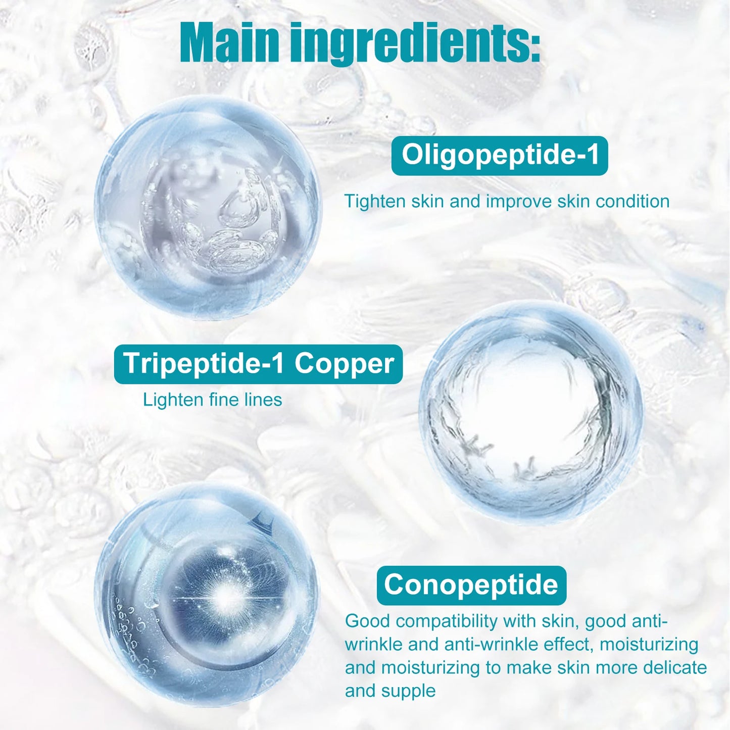 Anti-Wrinkle Serum Skin Repairing & Lightening Crow's Feet Firming Serum with Convolvulus Peptide