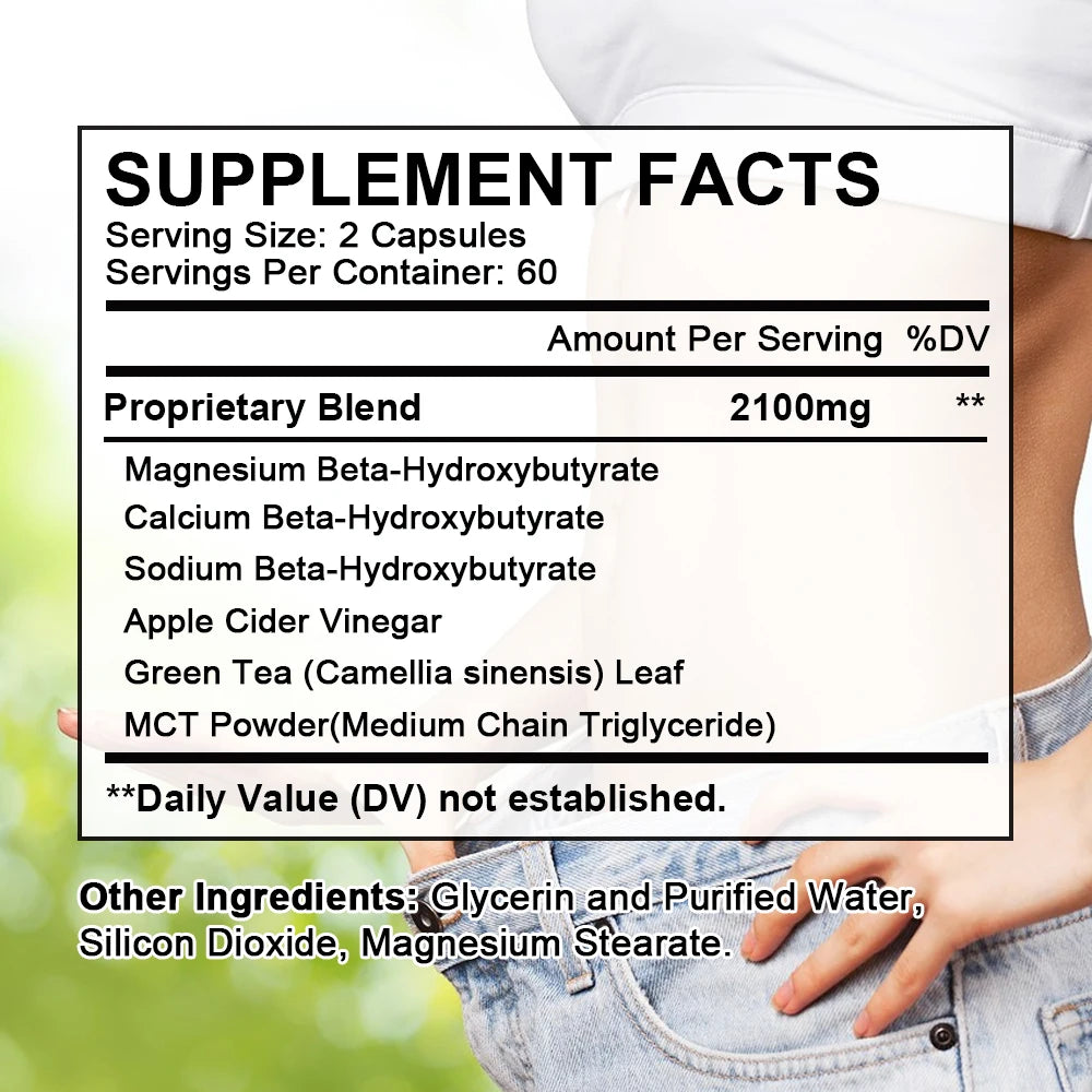 Keto Fat Burner - Fat Burner, Supports Energy, Stamina, Mental Focus & Metabolism, Appetite Suppressant, 120 Capsules