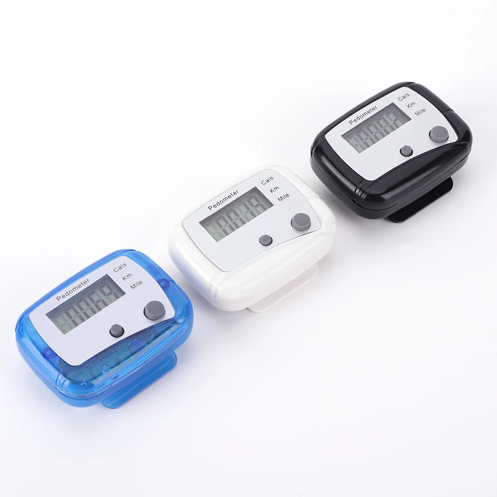 Walking Pedometer Clip On Step Counter Mile Kilometer Calorie Calculation Electronic Pedometer Step 0-99999 for Outdoor Sports