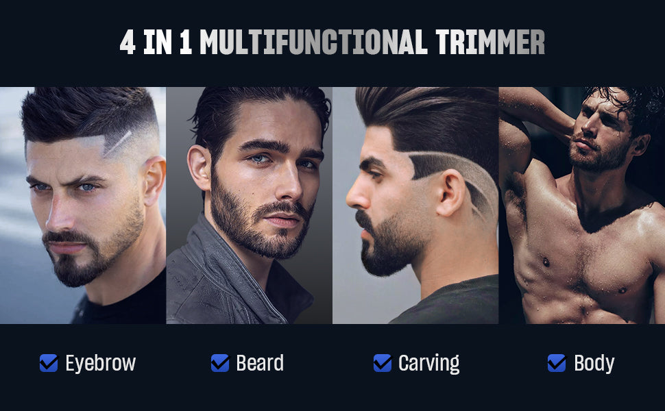 Men's Hair Trimmer Multifunction Hair clippers for Body Head Hair Electric Beard Trimmer Shaver Rechargeable Grooming Kit