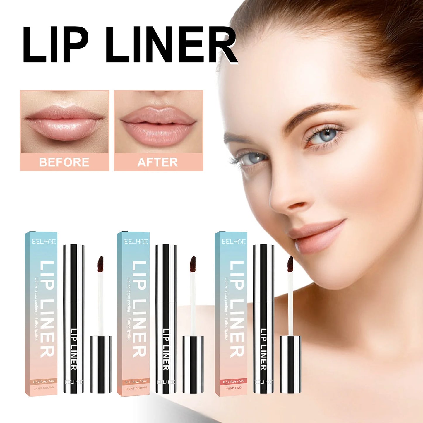 Peel Off Lip Liner Pen Waterproof Long Lasting Plump Lip Matte Velvet Gloss Nourish Sexy Contour Lips Make Up Pencil