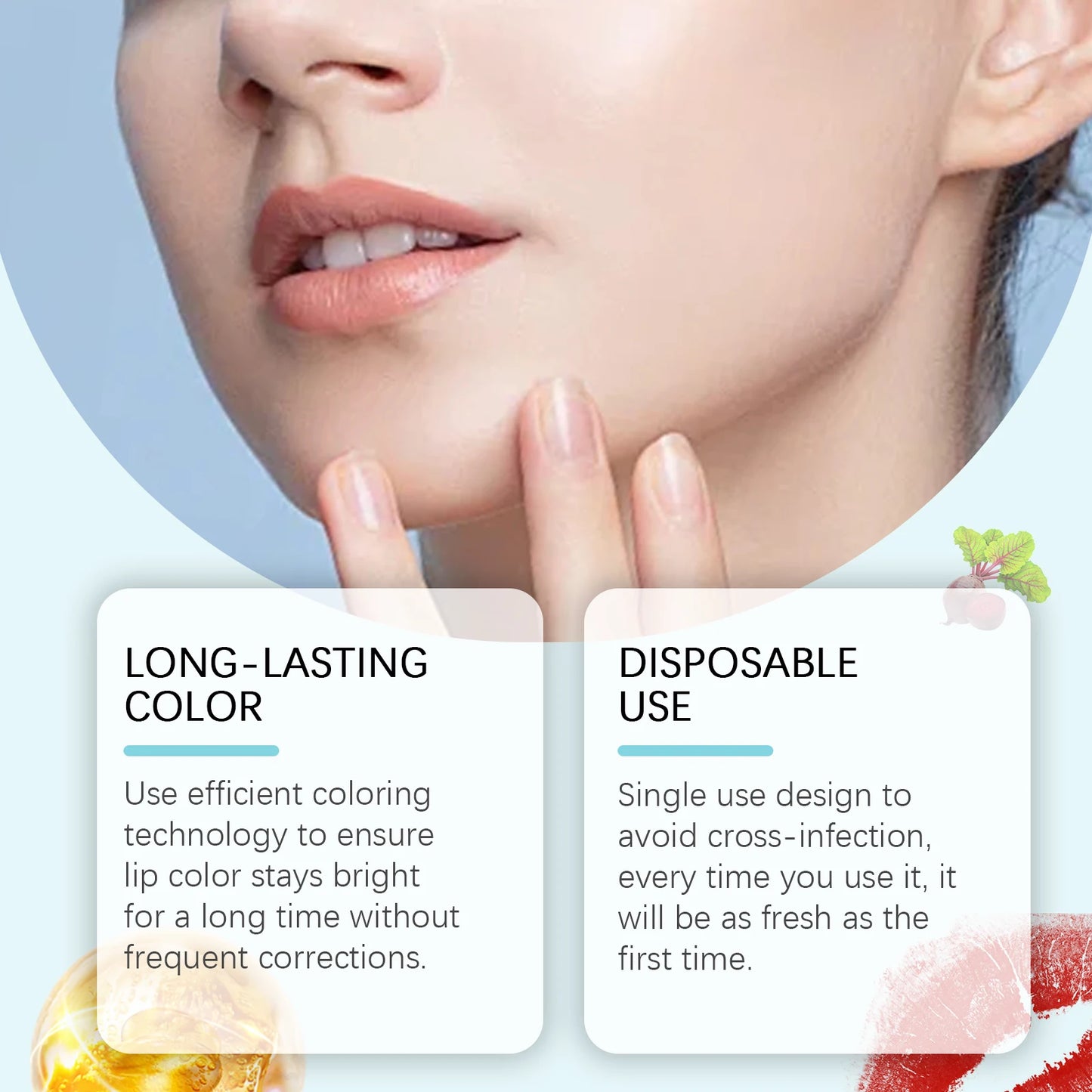 Tattoo Lipstick Moisturizing Lasting Lip Makeup Remove Lip Lines Enhance Elasticity Waterproof Increase Gloss Lip Stick