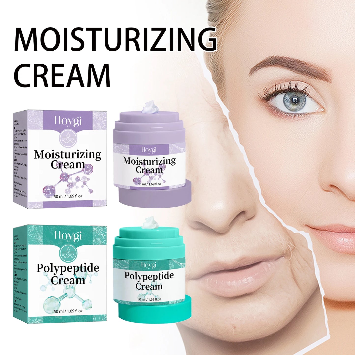 Hoygi Moisturizing Polypeptide Cream Skin Care Firming Wrinkle Removal Smooth Anti Aging Face Cream for Dry And Rough Skin