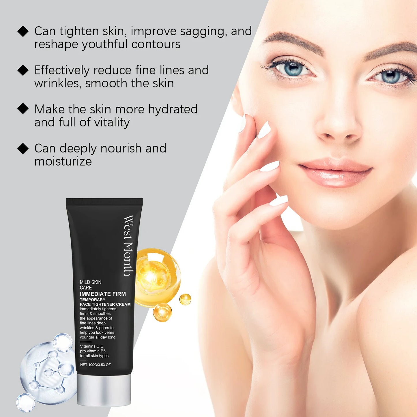 Face Tightening Cream Hydrating Skin Moisturizing Firming Lifting Anti Wrinkles Smooth Fine Lines Facial Cream