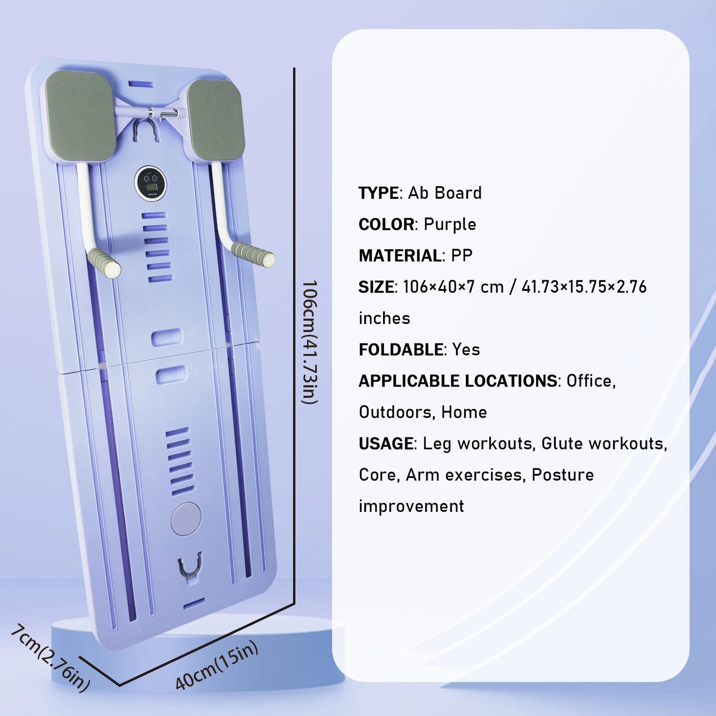 Adjustable Pilates Board, Home Workout | Ab & Push-up Workout Board- Yoga