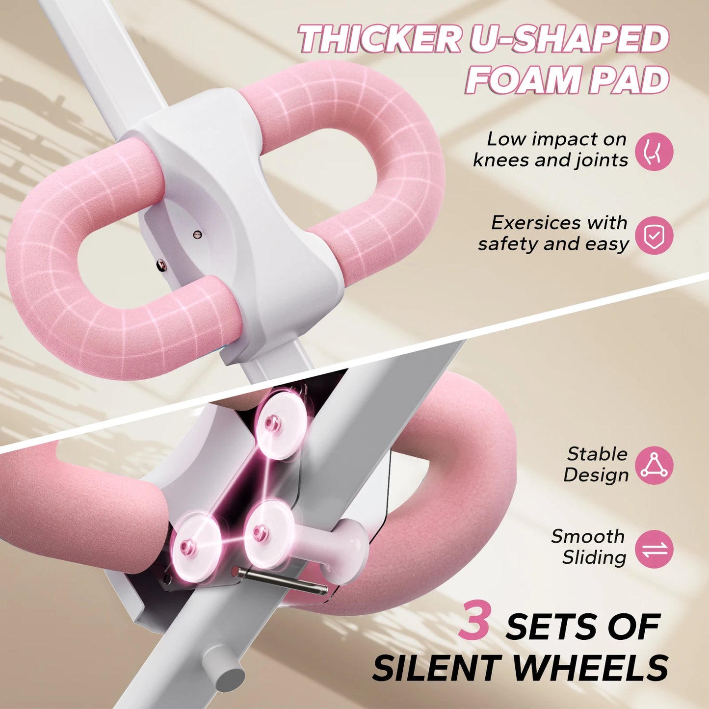 Machine Adjustable Trainer Workout Foldable Knee Protection Abdominal Exercise Machine Core Ab Exercise System Trainer