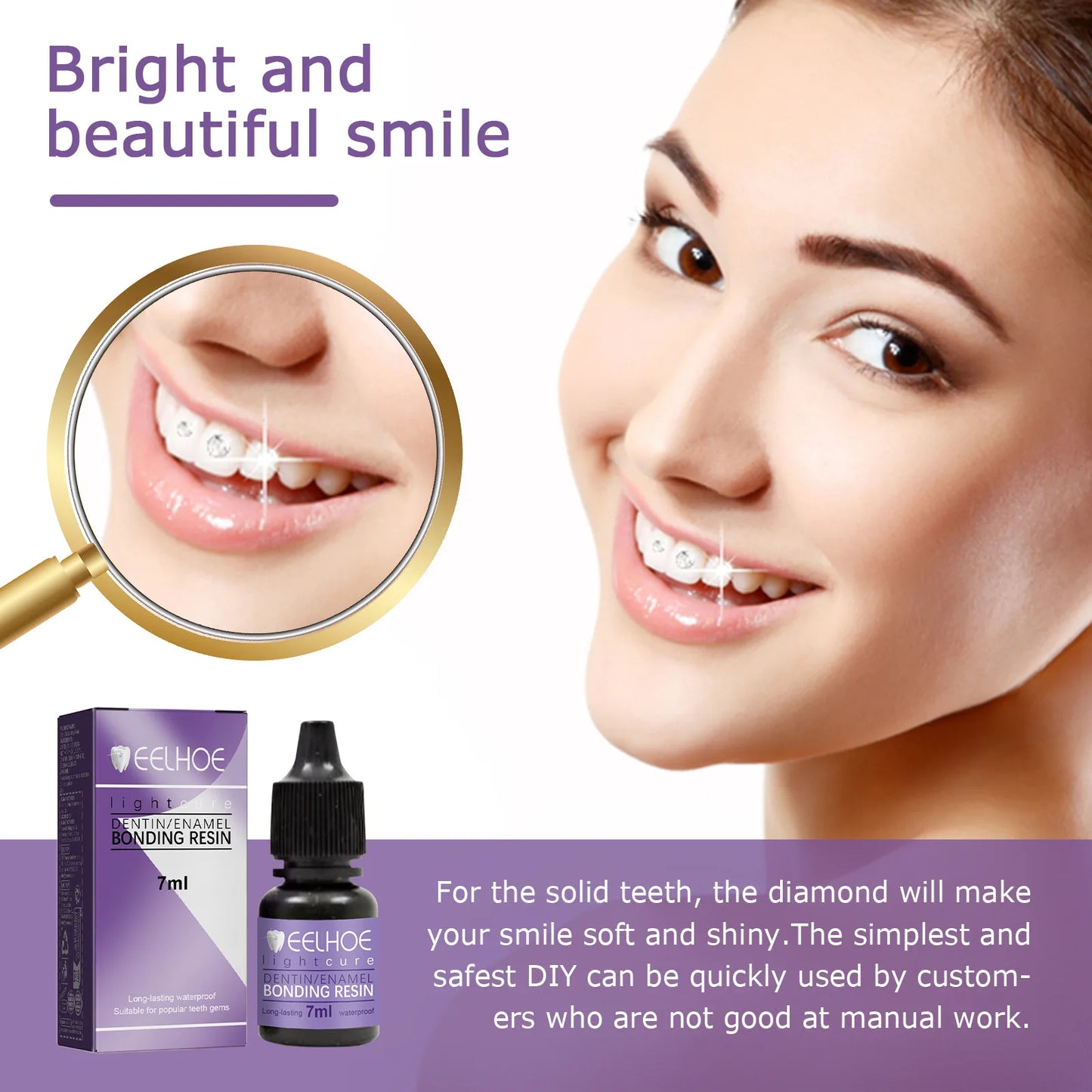 Tooth Gem Decoration Glue Dental Adhesive Beautiful Smile Jewelry Dental Diamond Non-toxic Self-Adhesive Adhesive