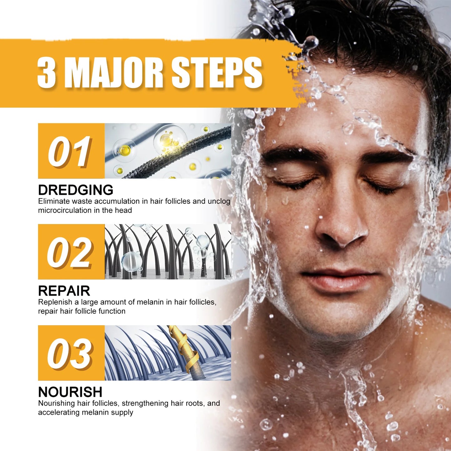 East Moon 50g Hair Darkening Shampoo Soap Polygonum Gray White Hair Coverage Cleansing Scalp Nourish Black Hair Dyed Shampoo