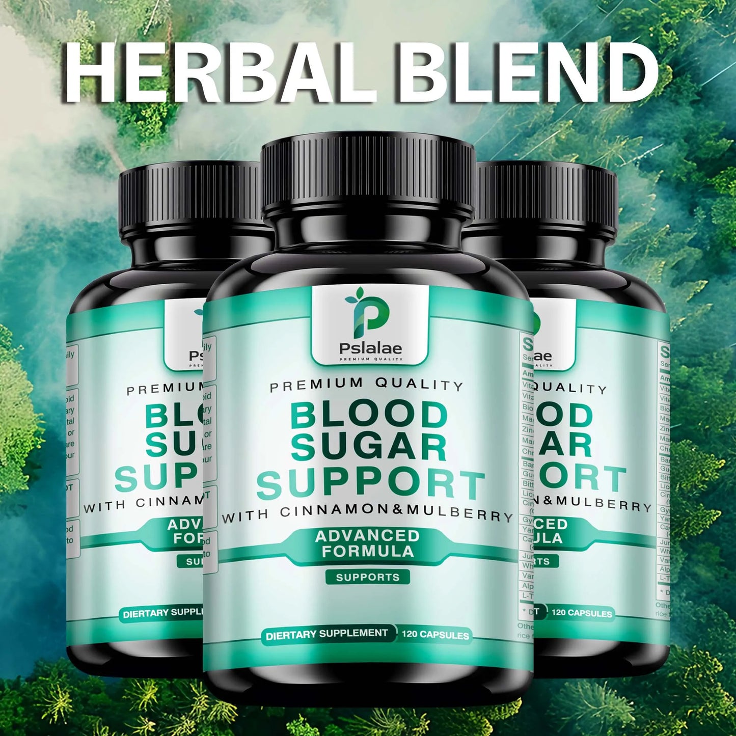 Blood Sugar Support - Controls Blood Sugar Levels, Supports Heart Health, Glucose Metabolism - 120 Capsules