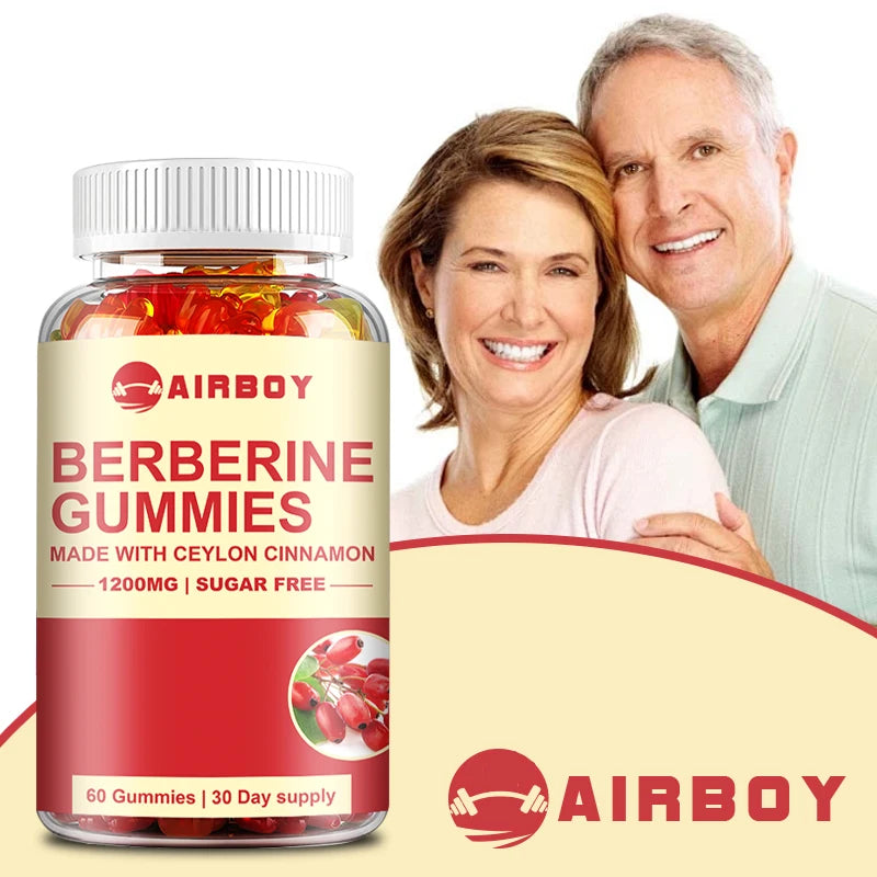 Berberine Gummies - with Ceylon Cinnamon - Support Immune, Heart, Metabolic and Digestive Health - 60 Gummies