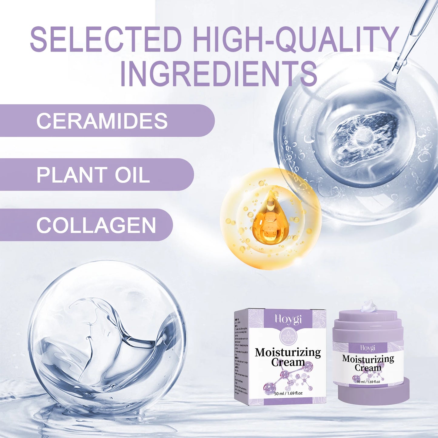 Hoygi Moisturizing Polypeptide Cream Skin Care Firming Wrinkle Removal Smooth Anti Aging Face Cream for Dry And Rough Skin