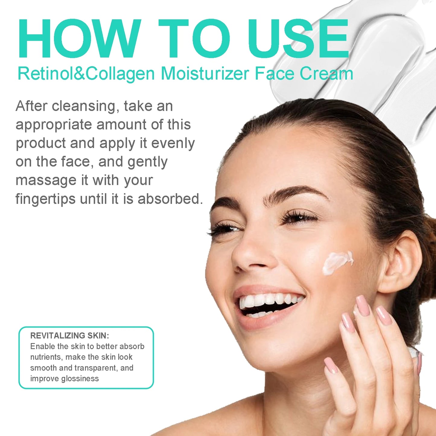 Retinol Face Cream Anti-Wrinkle Reduce Fine Lines Wrinkles Oil Free Moisturize Firm Brighten Natural Face Cream