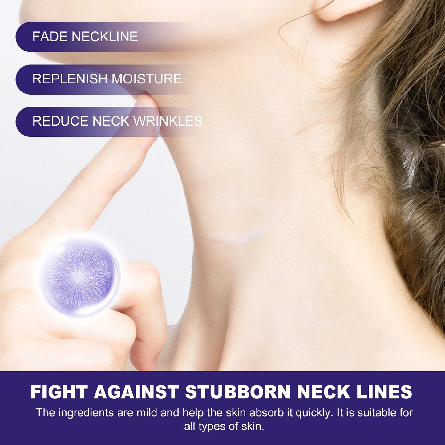 Hoygi Neck Care Cream Deeply Moisturizing Fade Fine Lines Brightening Skin Tone Remove Neck Wrinkles Firming Neck Cream