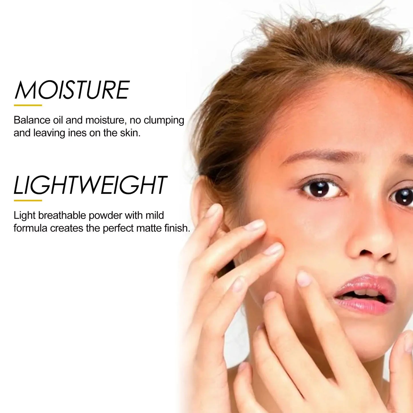 Spf50 Sunscreen Loose Powder Makeup Setting Matte Face Waterproof Invisible Pores Lasting Sunblock Setting Powder