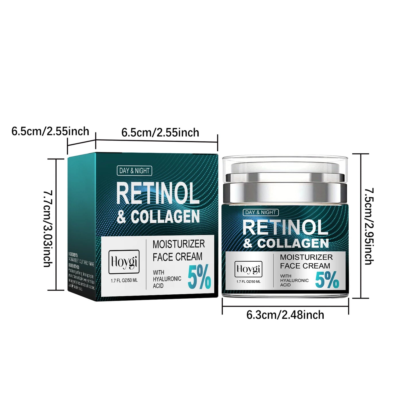 Hoygi Retinol Face Care Cream Glowing Remove Wrinkles Moisturizing Enhance Smoothness Non-greasy Brightening Skin Face Cream