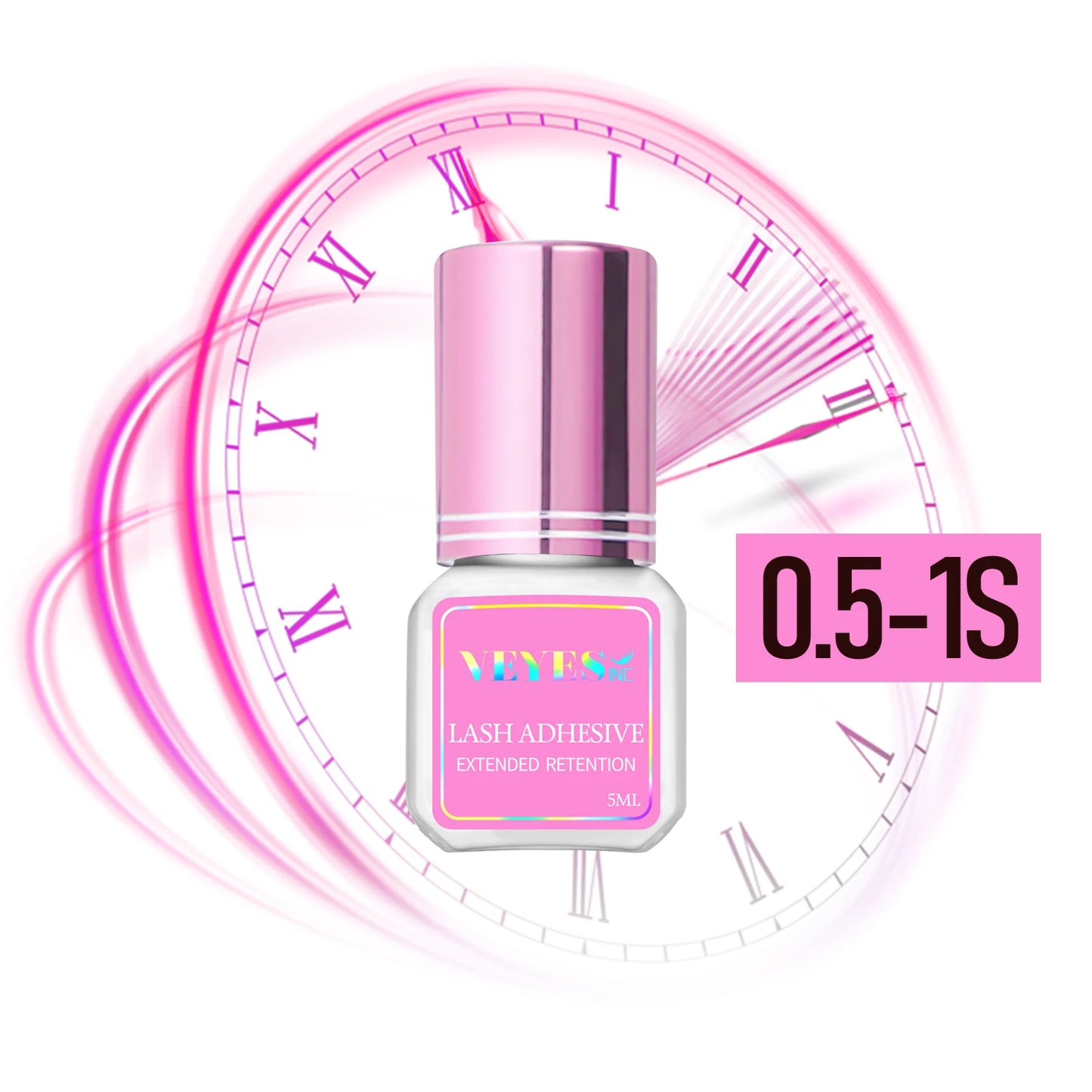 Eyelash Extensions. 1 Second Fast Drying Clear Lash Adhesive 4-6 Weeks Retention Volume Makeup Tool