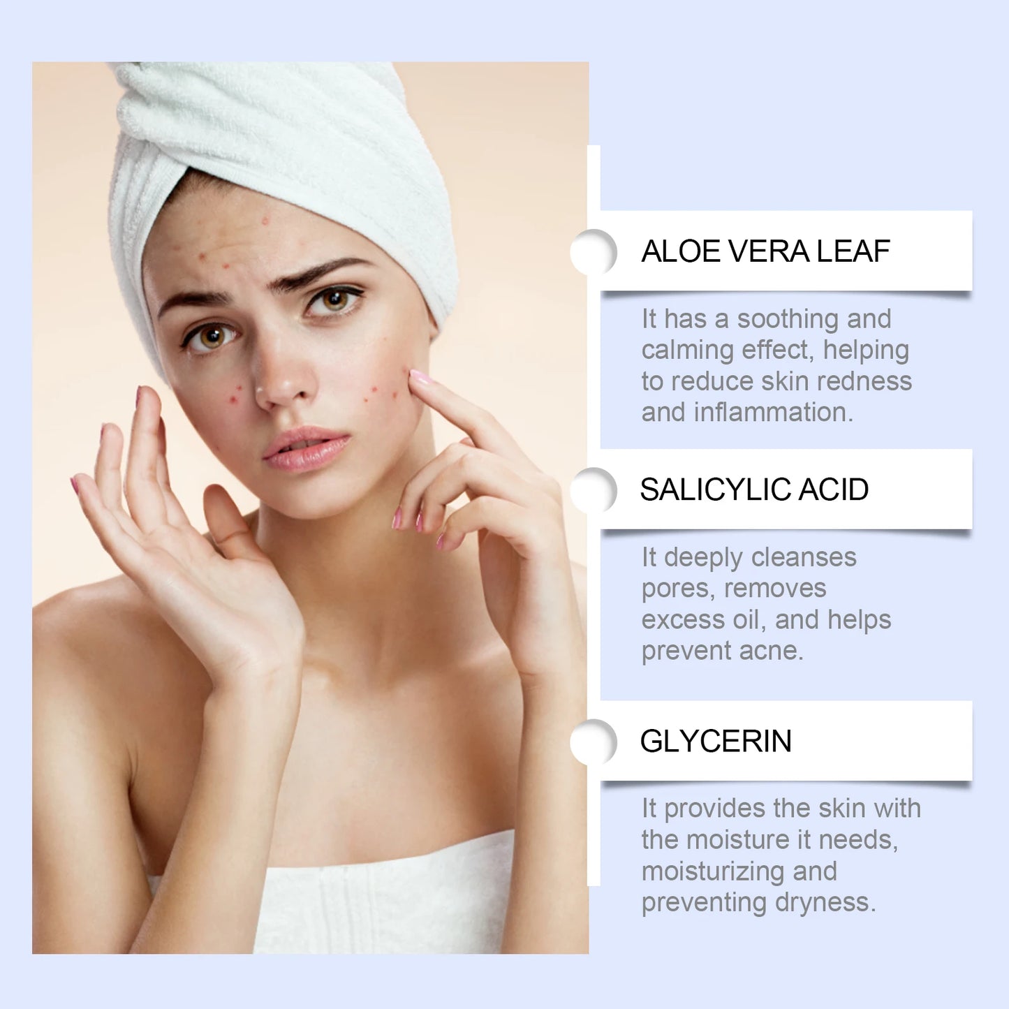 Herbal Soothing Acne Cream Oil Balance Pore Cleansing Blackhead Reduction Deep Moisture Non Greasy Lightweight