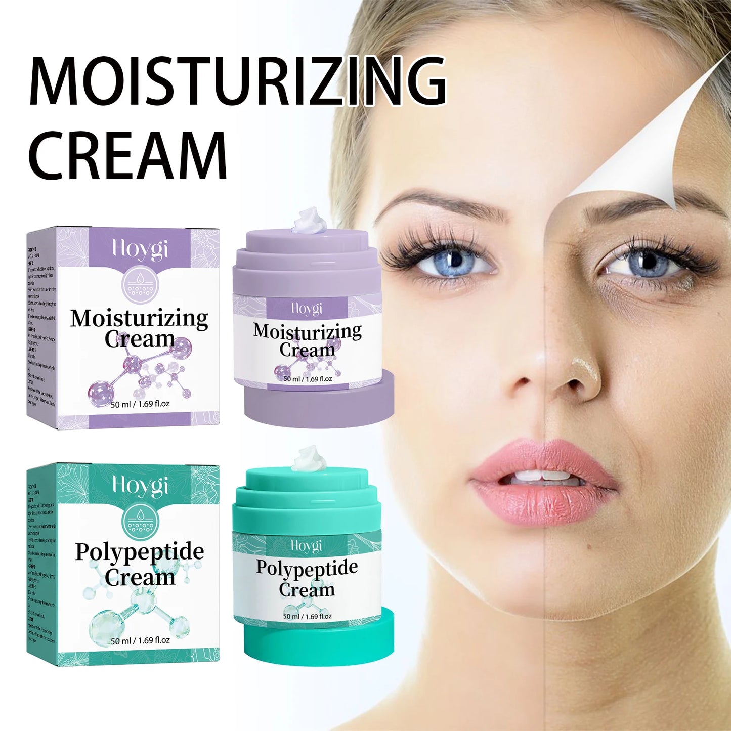 Hoygi Moisturizing Polypeptide Cream Skin Care Firming Wrinkle Removal Smooth Anti Aging Face Cream for Dry And Rough Skin